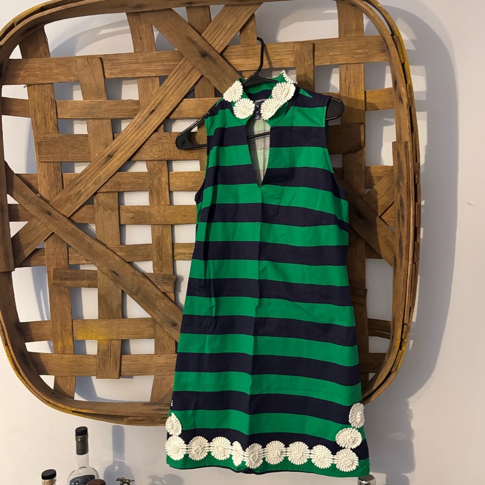 Rugby stripe Sail to Sable shift dress